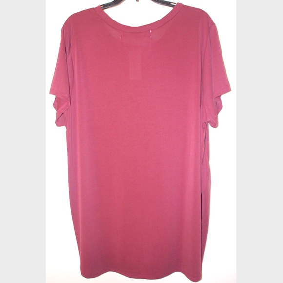 Celebrity Pink Trendy Plus Size T Shirt Wine 3X - Picture 3 of 3